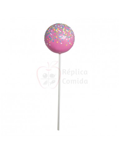 Réplica de Chupa chups rosa/multicolor con virutas dulces Ø 25cm 90cm