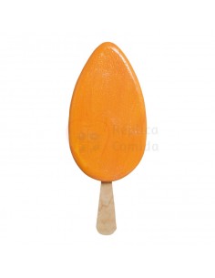 Réplica de Imitación Helado de hielo con palo sabor naranja  50 cm
