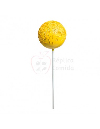 Réplica de Imitación Chupa chups amarillo con virutas dulces Ø 14cm 40 cm