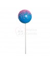 Réplica de Imitación Chupa chups azul/rosa con virutas de colores Ø 14cm 40 cm