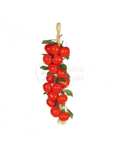 Réplica de Imitación Guirnalda de tomates con hojas Ø 12cm 40cm