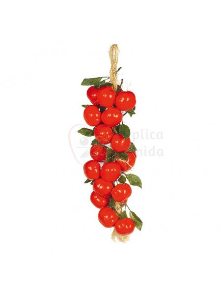Réplica de Imitación Guirnalda de tomates con hojas Ø 12cm 40cm