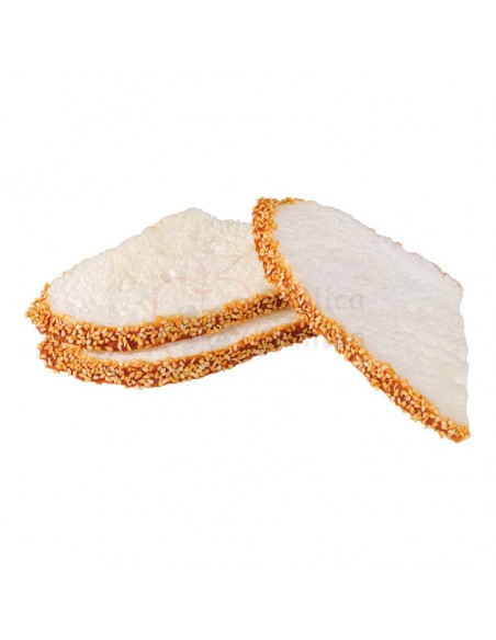 Réplica de Imitación Pan de cereales en rodajas  17x9cm