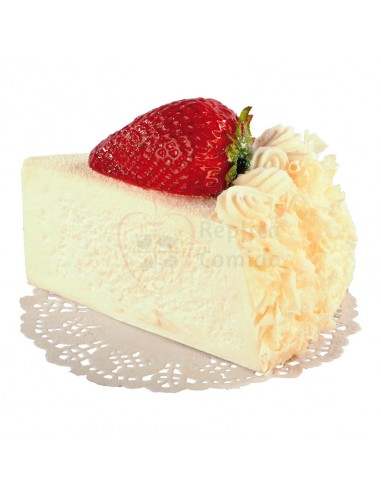 Réplica de Imitación Trozo de pastel de crema con fruta  7x10cm